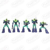 Set 5 Figure Soldati Vegani Goldrake Ufo Robot Grendizer 7 cm Plastoy