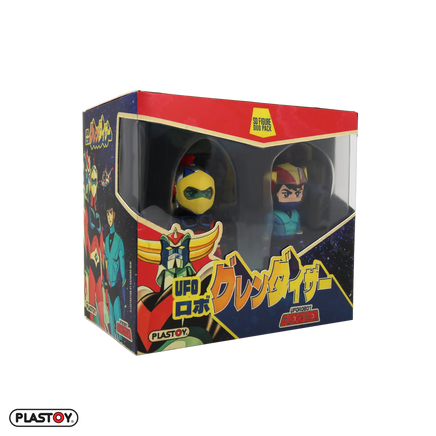 Set 2 Figures Grendizer Alcor e Actarus Goldrake Ufo Robot Duo Pack Plastoy