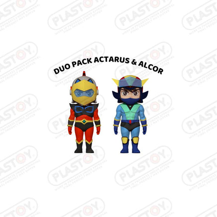 Set 2 Figures Grendizer Alcor e Actarus Goldrake Ufo Robot Duo Pack Plastoy