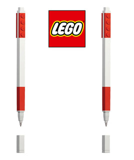 Set 2 Penne Ufficiali LEGO GEL con inchiostro di colore Rosso