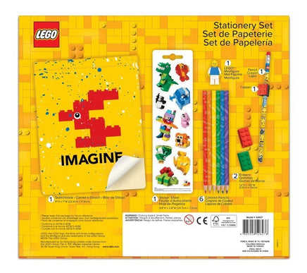Quaderno Set cancelleria Scuola con Figure LEGO Matite Colorate Adesivi e Topper
