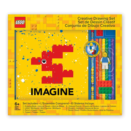 Quaderno Set cancelleria Scuola con Figure LEGO Matite Colorate Adesivi e Topper