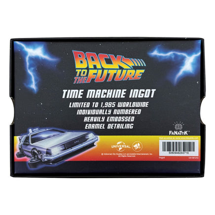 Lingotto in Metallo Ritorno al futuro 40° anniversario Time Circuits Delorean