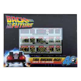 Lingotto in Metallo Ritorno al futuro 40° anniversario Time Circuits Delorean