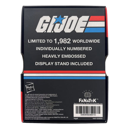 Lingotto in metallo GI Joe A Real American Hero 60° anniversario