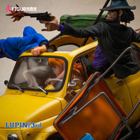 Statua Diorama Elite 1/8 Fiat 500 Lupin Jigen Fujiko L'Avventura Italiana