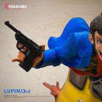 Statua Diorama Elite 1/8 Fiat 500 Lupin Jigen Fujiko L'Avventura Italiana