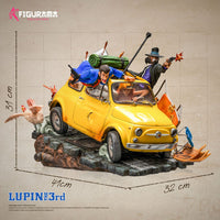 Statua Diorama Elite 1/8 Fiat 500 Lupin Jigen Fujiko L'Avventura Italiana