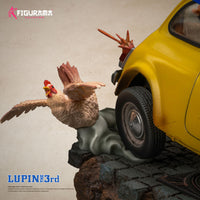 Statua Diorama Elite 1/8 Fiat 500 Lupin Jigen Fujiko L'Avventura Italiana