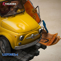 Statua Diorama Elite 1/8 Fiat 500 Lupin Jigen Fujiko L'Avventura Italiana