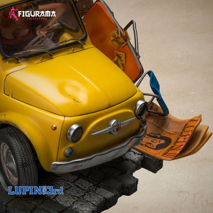 Statua Diorama Elite 1/8 Fiat 500 Lupin Jigen Fujiko L'Avventura Italiana