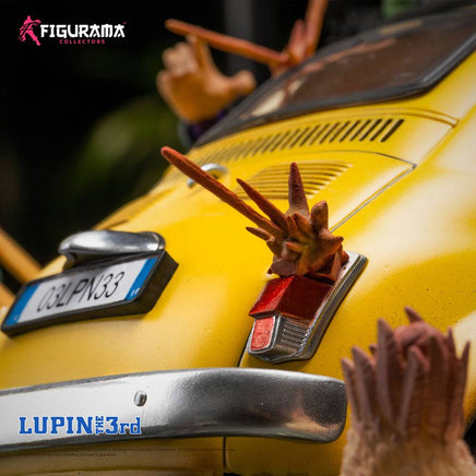 Statua Diorama Elite 1/8 Fiat 500 Lupin Jigen Fujiko L'Avventura Italiana