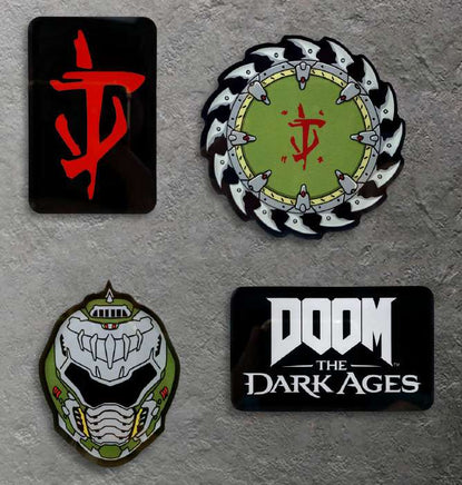 Set 4 magneti calamite Icone Videogame Doom The Dark Ages