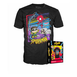 T-Shirt Marvel Boxed Spiderman Spidey Black Cat Doc Tee