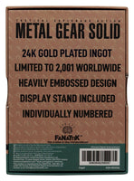 Lingotto in Metallo Raiden Metal Gear Solid 2 Gold Edition