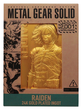 Lingotto in Metallo Raiden Metal Gear Solid 2 Gold Edition