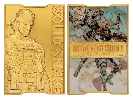 Lingotto in Metallo Metal Gear Solid 2 Snake Gold Edition