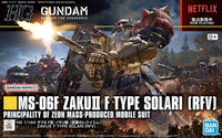 Model Kit Action Figure Gundam HG Zaku II F Type Solari RFV 1/144 Bandai