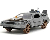 Modellino Delorean Back to the Future 3 Railroad Wheels 1/32 Time Machine