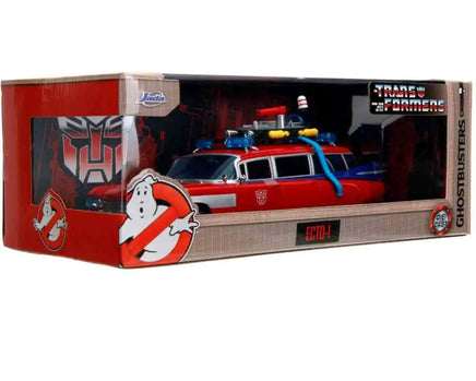 Modellino Ecto-1 Ghostbusters Transformers Optimus Prime 1/24 Jada Toys Deluxe