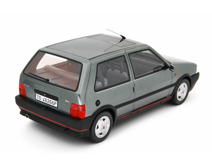 Modellino Fiat Uno Turbo 1.4 1990 1/18 Grigio Jupiner Laudaracing