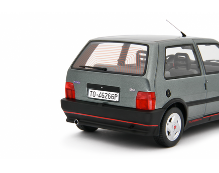 Modellino Fiat Uno Turbo 1.4 1990 1/18 Grigio Jupiner Laudaracing