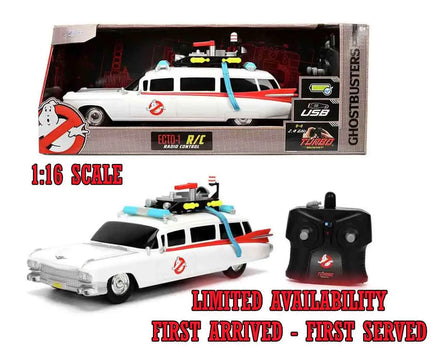 Modellino Radiocomandato Ecto-1 Ghostbusters 1:16 Remote Control Model Jada Toys