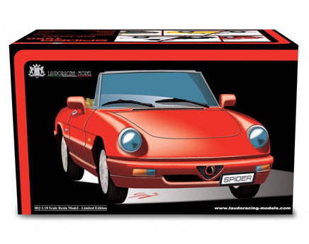 Modellino Alfa Romeo Spider 1.6 2.0I del 1990 Gialla 1/18 Limited Laudoracing