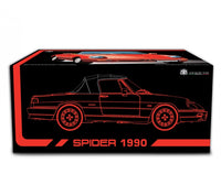 Modellino Alfa Romeo Spider 1.6 2.0I del 1990 Gialla 1/18 Limited Laudoracing