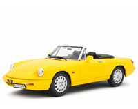 Modellino Alfa Romeo Spider 1.6 2.0I del 1990 Gialla 1/18 Limited Laudoracing