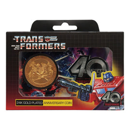 Moneta da collezione Transformers 40° anniversario Edizione placcata oro 24k
