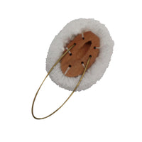 Nappina in legno e lana Bianca per Cappello Alpino Prodotto Ufficiale
