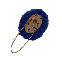 Nappina in legno e lana Blu per Cappello Alpino Prodotto Ufficiale