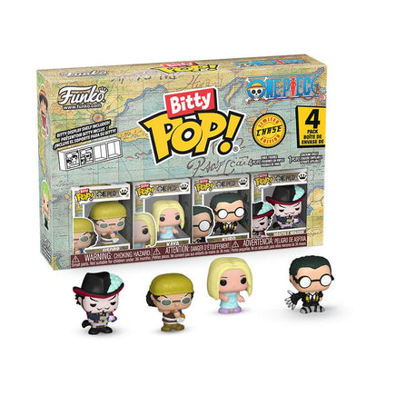 Funko Bitty Pop One Piece 4 Pack Usopp Kaya Kuro Dracule Mihawk