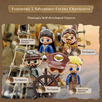 Action Figure Pantasy Steampunk Airship Set Costruzioni 