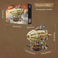 Action Figure Pantasy Steampunk Airship Set Costruzioni 