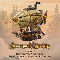 Action Figure Pantasy Steampunk Airship Set Costruzioni 