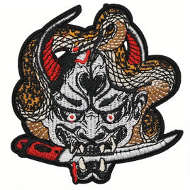 Patch Toppa Maschera Demone Giapponese Han'nya termoadesiva
