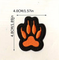 Patch Impronta Zampa Cane Arancione K9 termoadesiva 4 cm