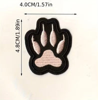 Patch Impronta Zampa Cane Rosa K9 termoadesiva 4 cm