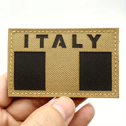 Patch ricamata Desert Italia Militare IR riflettente ai visori notturni velcrata