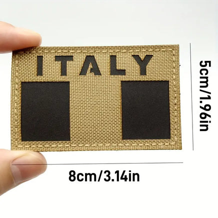 Patch ricamata Desert Italia Militare IR riflettente ai visori notturni velcrata