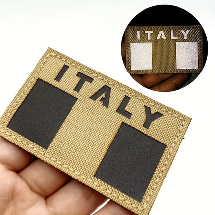 Patch ricamata Desert Italia Militare IR riflettente ai visori notturni velcrata
