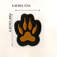 Patch Impronta Zampa Cane Marrone K9 termoadesiva 4 cm