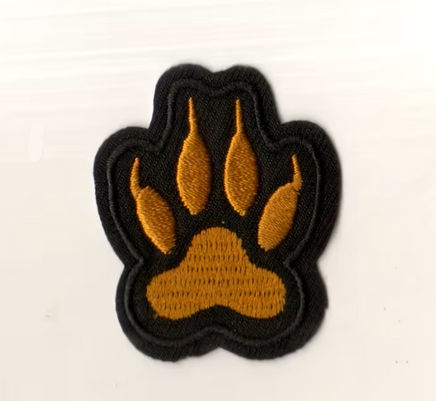 Patch Impronta Zampa Cane Marrone K9 termoadesiva 4 cm