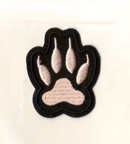 Patch Impronta Zampa Cane Rosa K9 termoadesiva 4 cm