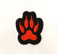Patch Impronta Zampa Cane Rossa K9 termoadesiva 4 cm