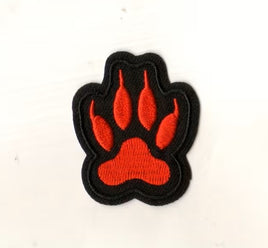 Patch Impronta Zampa Cane Rossa K9 termoadesiva 4 cm