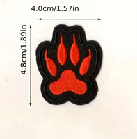 Patch Impronta Zampa Cane Rossa K9 termoadesiva 4 cm