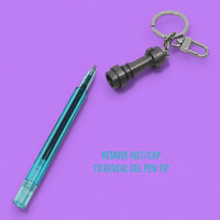 Portachiavi Penna Gel LEGO Spada Laser Star Wars con inchiostro Blu